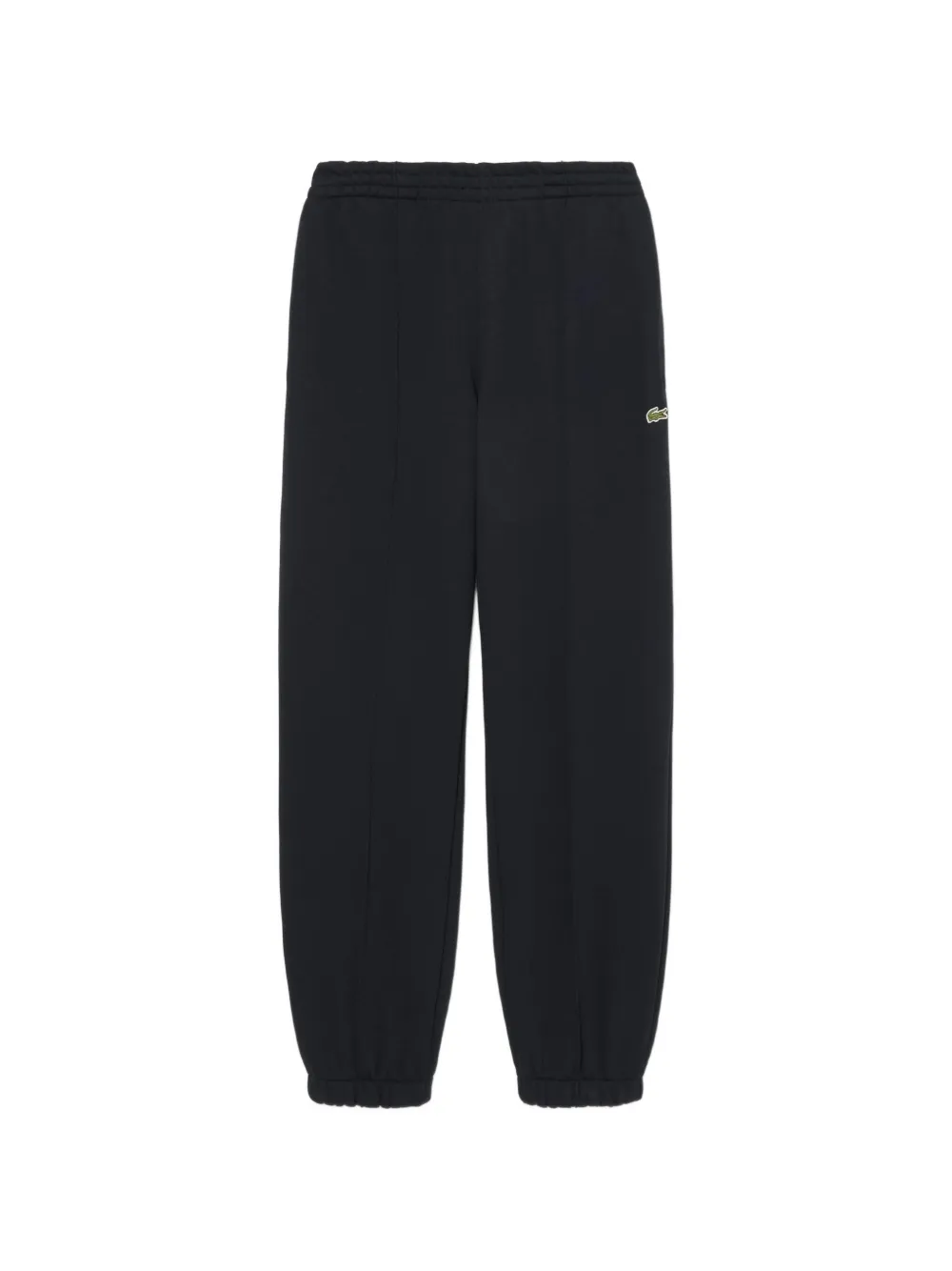 Lacoste Logo-patch Pintuck Track Pants In Black