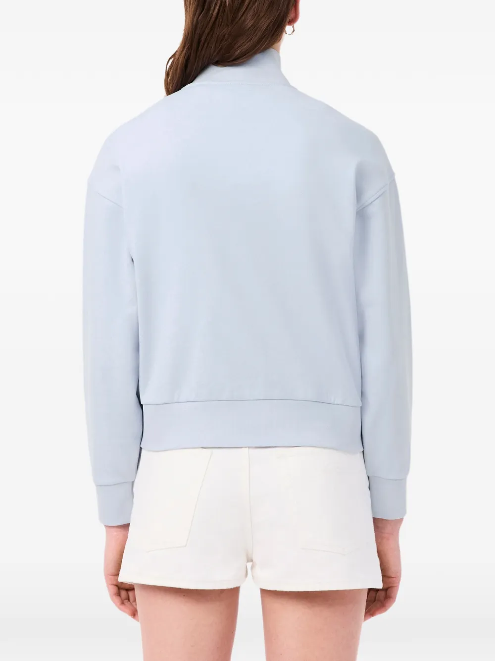 Lacoste blouse met rits Blauw