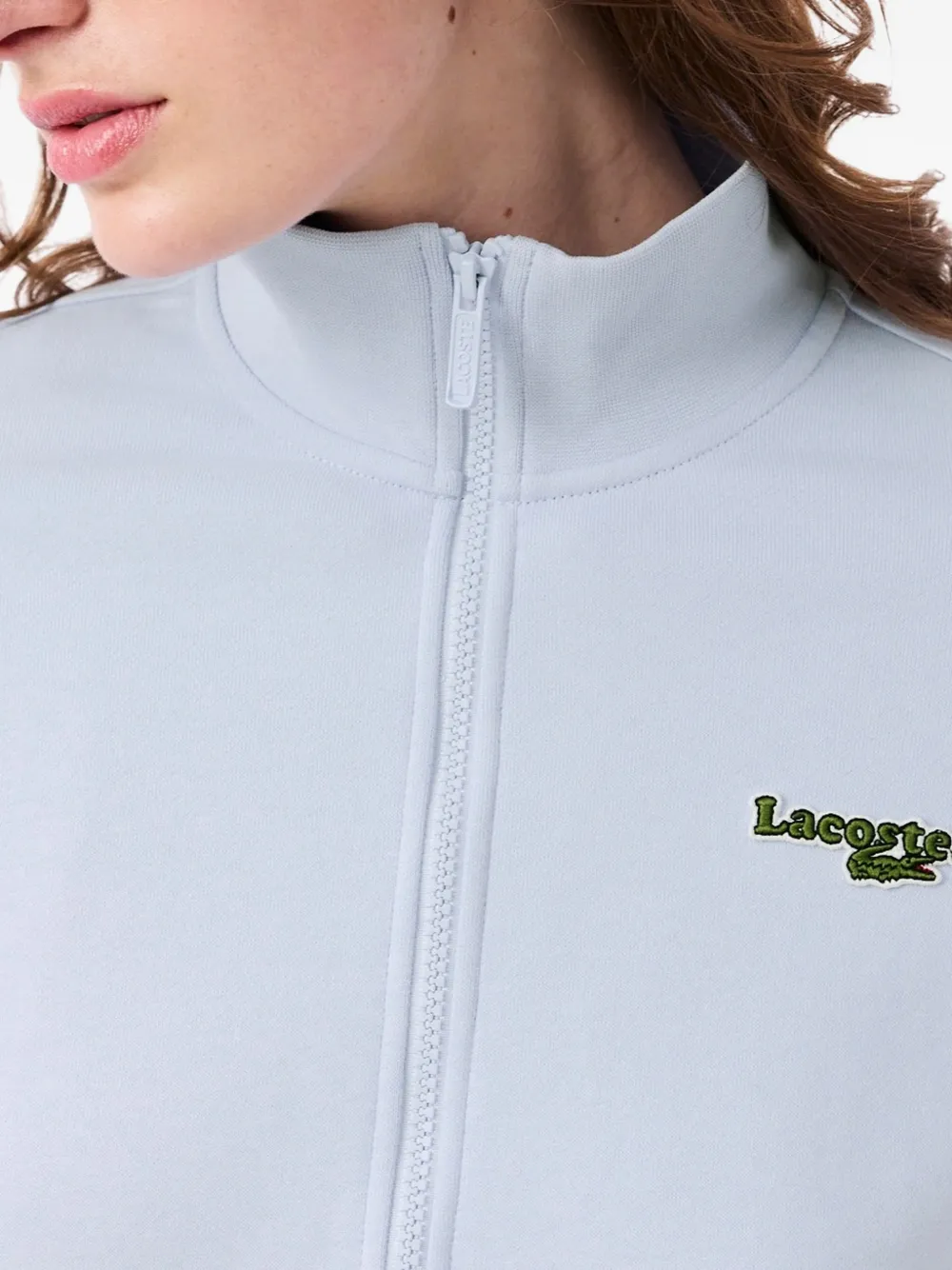Lacoste blouse met rits Blauw