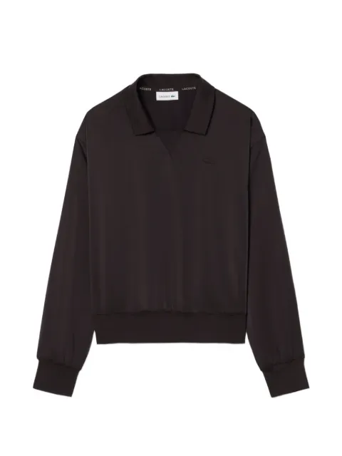 Lacoste relaxed-fit satin polo top