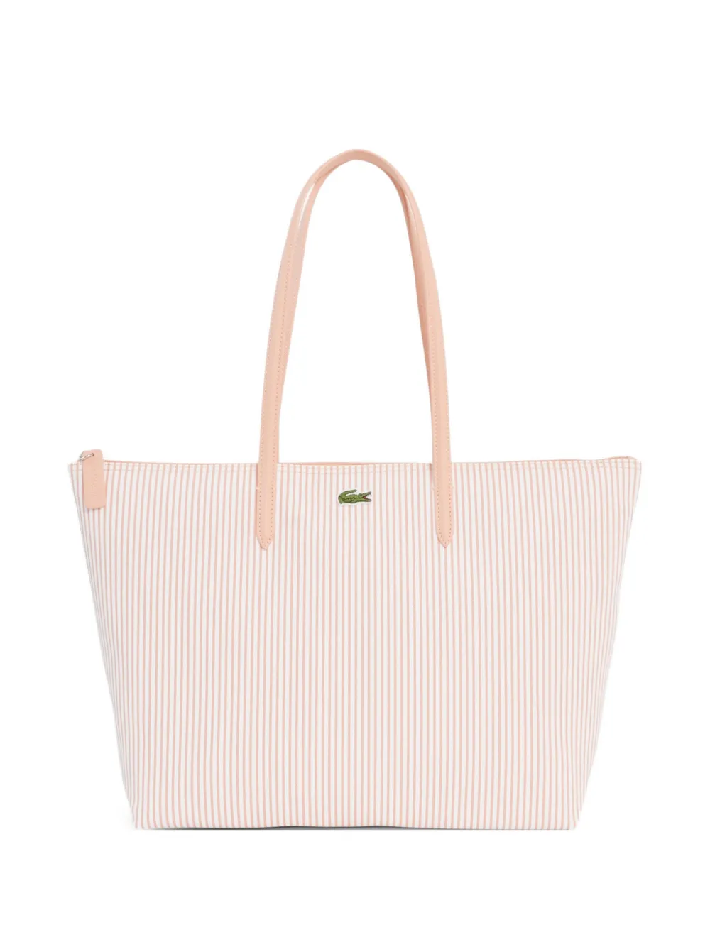 Lacoste large striped tote bag - Bianco
