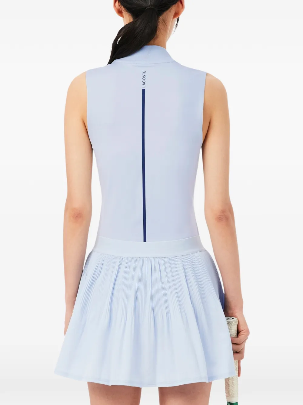 Lacoste Mouwloze sporttop met rits Blauw