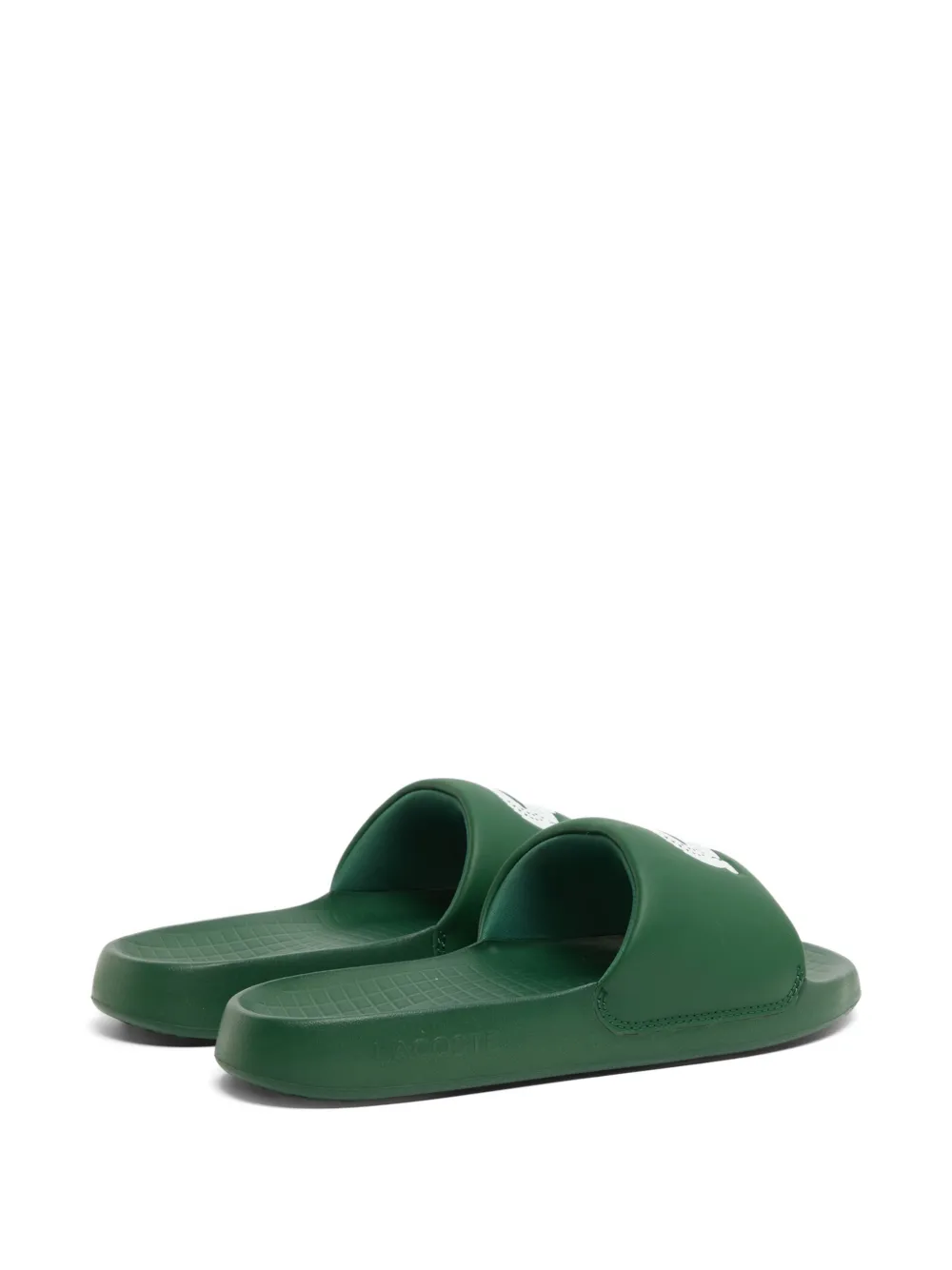 Lacoste Serve slippers met logo Groen