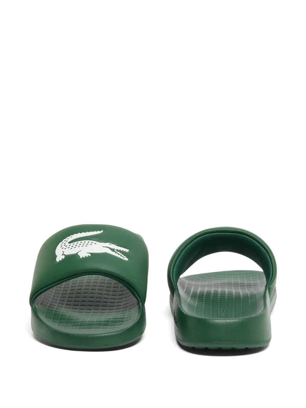Lacoste Serve slippers met logo Groen