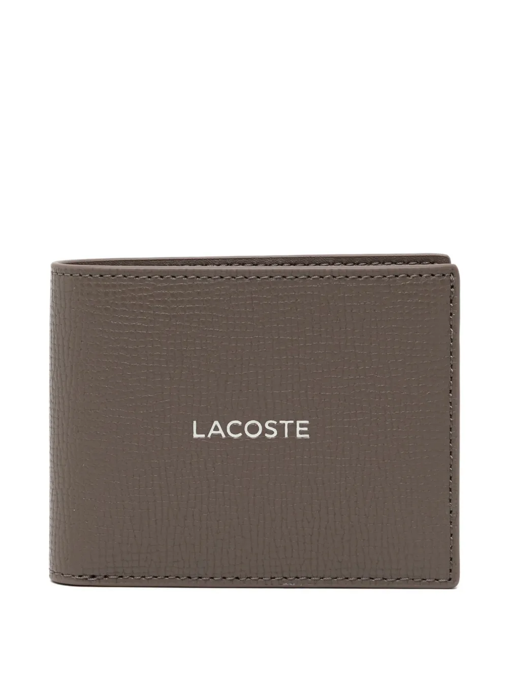 Lacoste small logo-debossed billfold - Braun