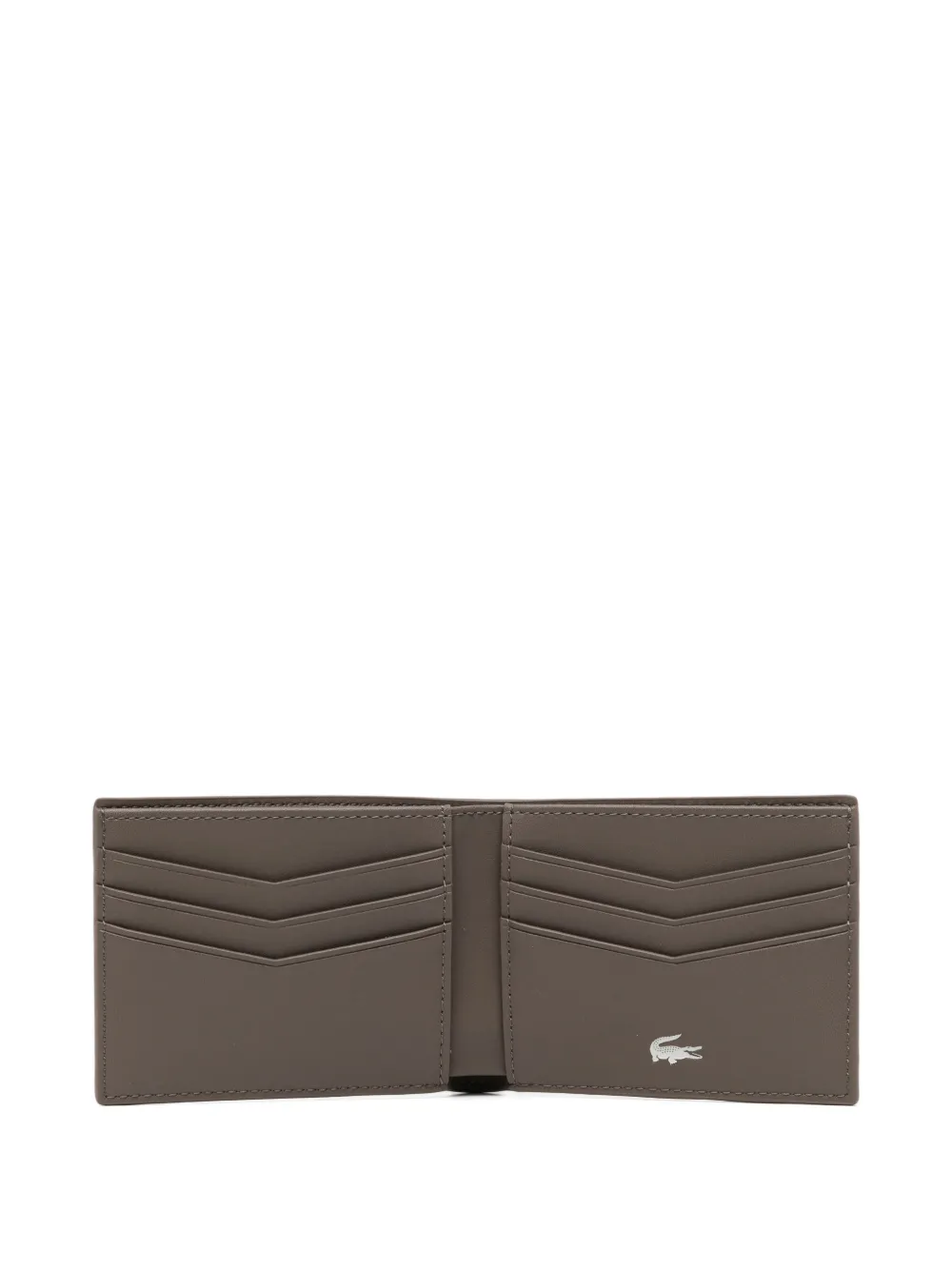 Lacoste Kleine portemonnee met logo-reliëf Bruin