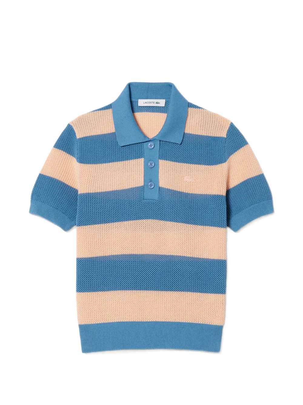 Lacoste striped mesh polo shirt - Blau