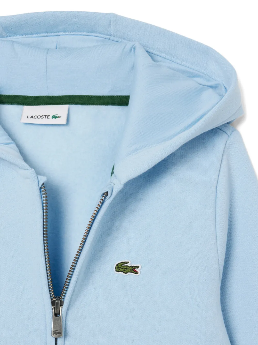 Lacoste Kids Sweater met rits en capuchon Blauw
