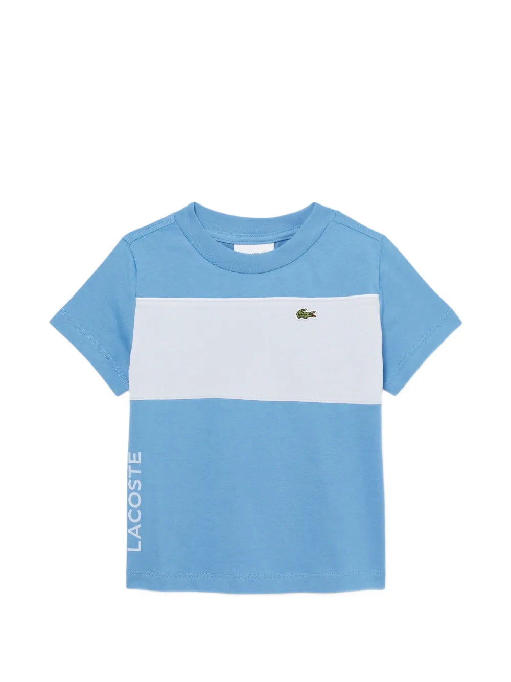 Lacoste Kids colour-block logo-patch t-shirt - Blu