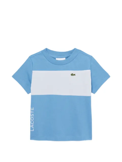 Lacoste Kids 컬러 블록 로고 패치 티셔츠