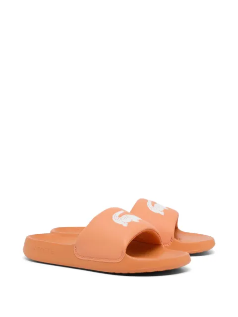 Lacoste Serve crocodile-embossed slides