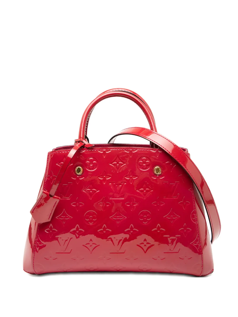 Louis Vuitton Pre-Owned 2015 Monogram Vernis Montaigne BB satchel - Rosso