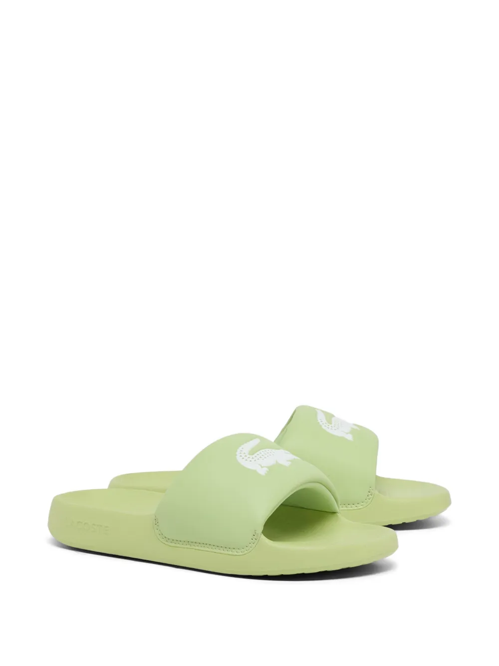 Lacoste Serve slippers met logo Groen