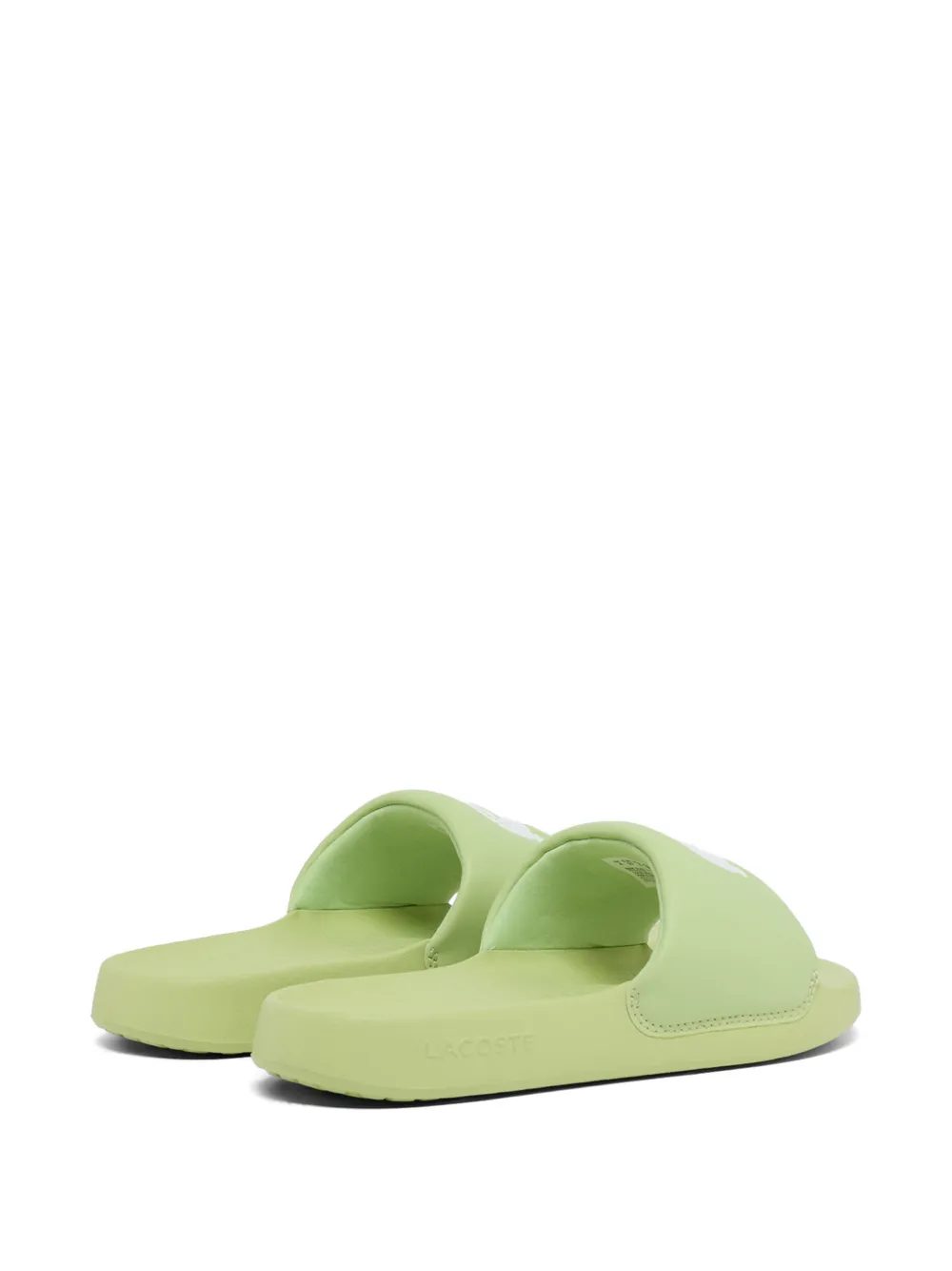 Lacoste Serve slippers met logo Groen