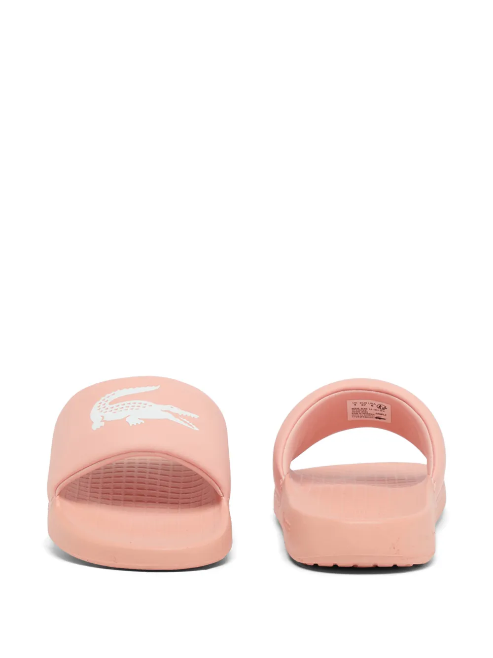 Lacoste Serve slippers met logo Roze
