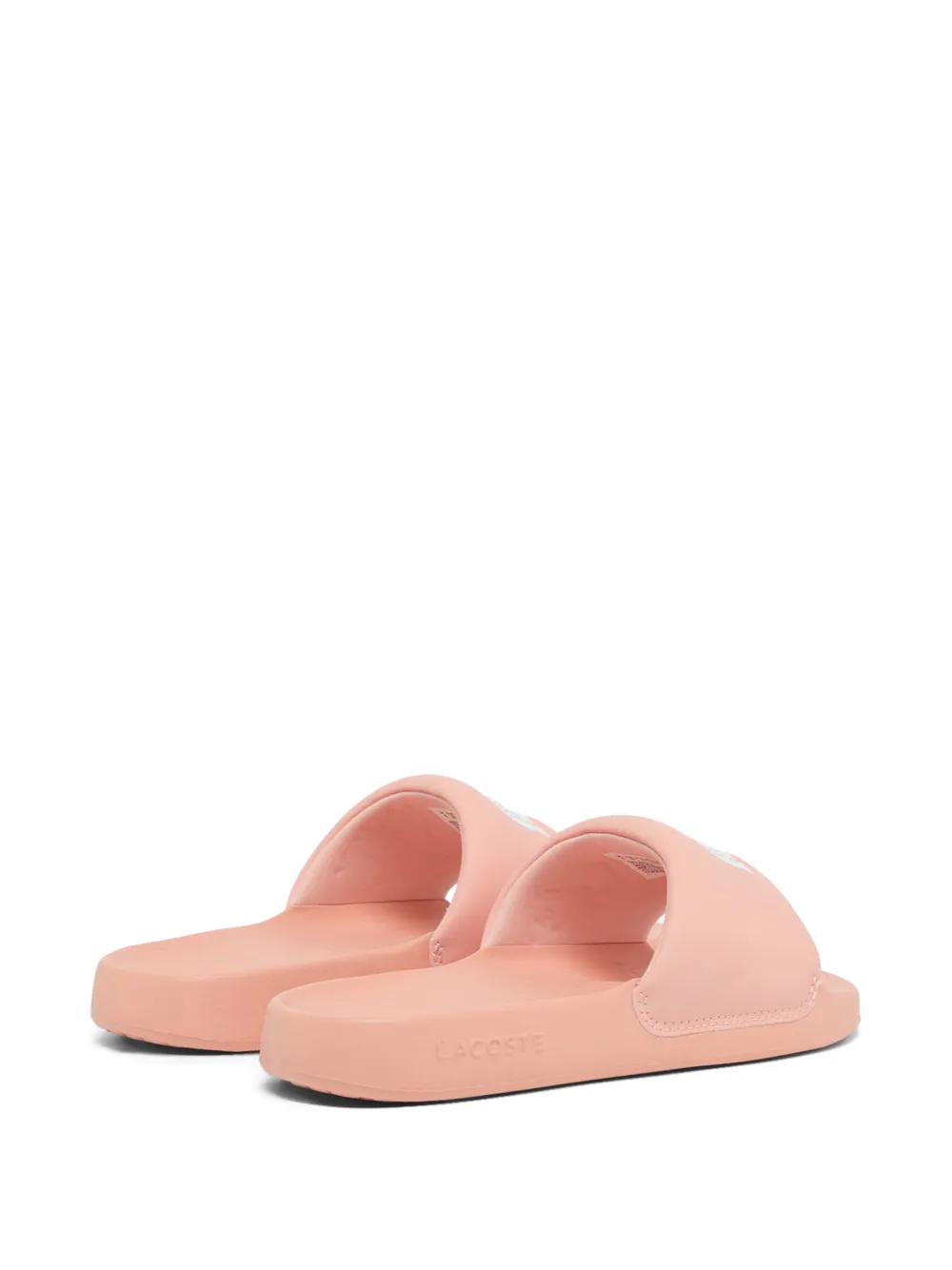 Lacoste Serve slippers met logo Roze