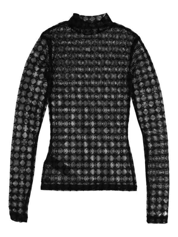 Amiri MA Quad Flocked Top in Black