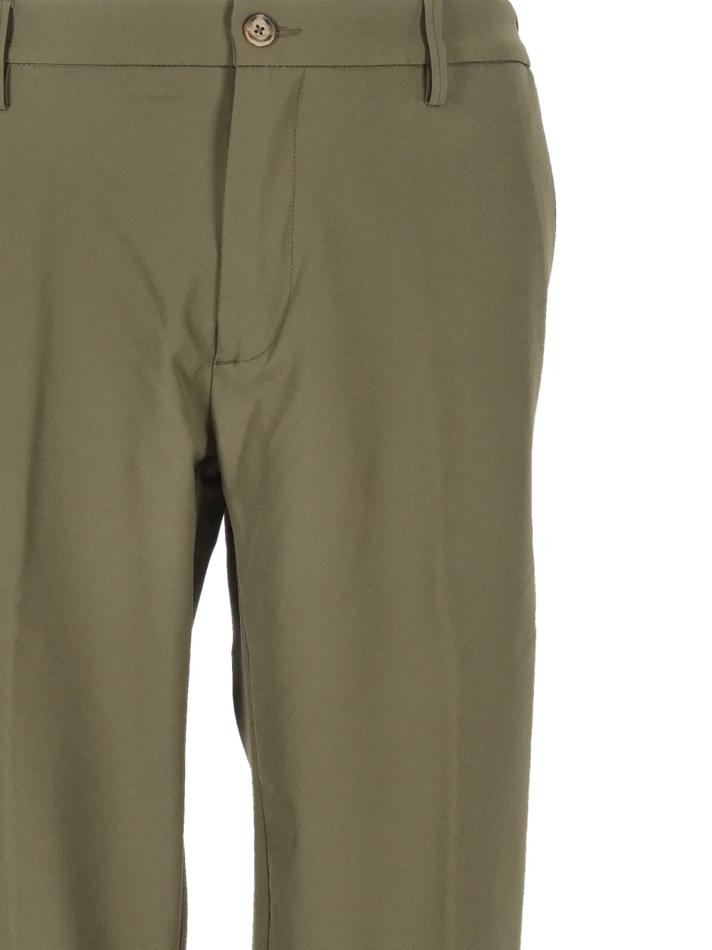 Buttoned Straight-Leg Trousers