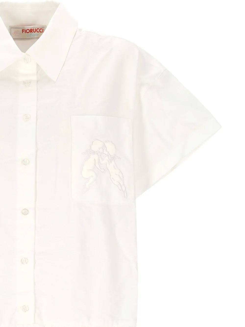 Fiorucci Blousejurk met ruches en engeldetail Wit