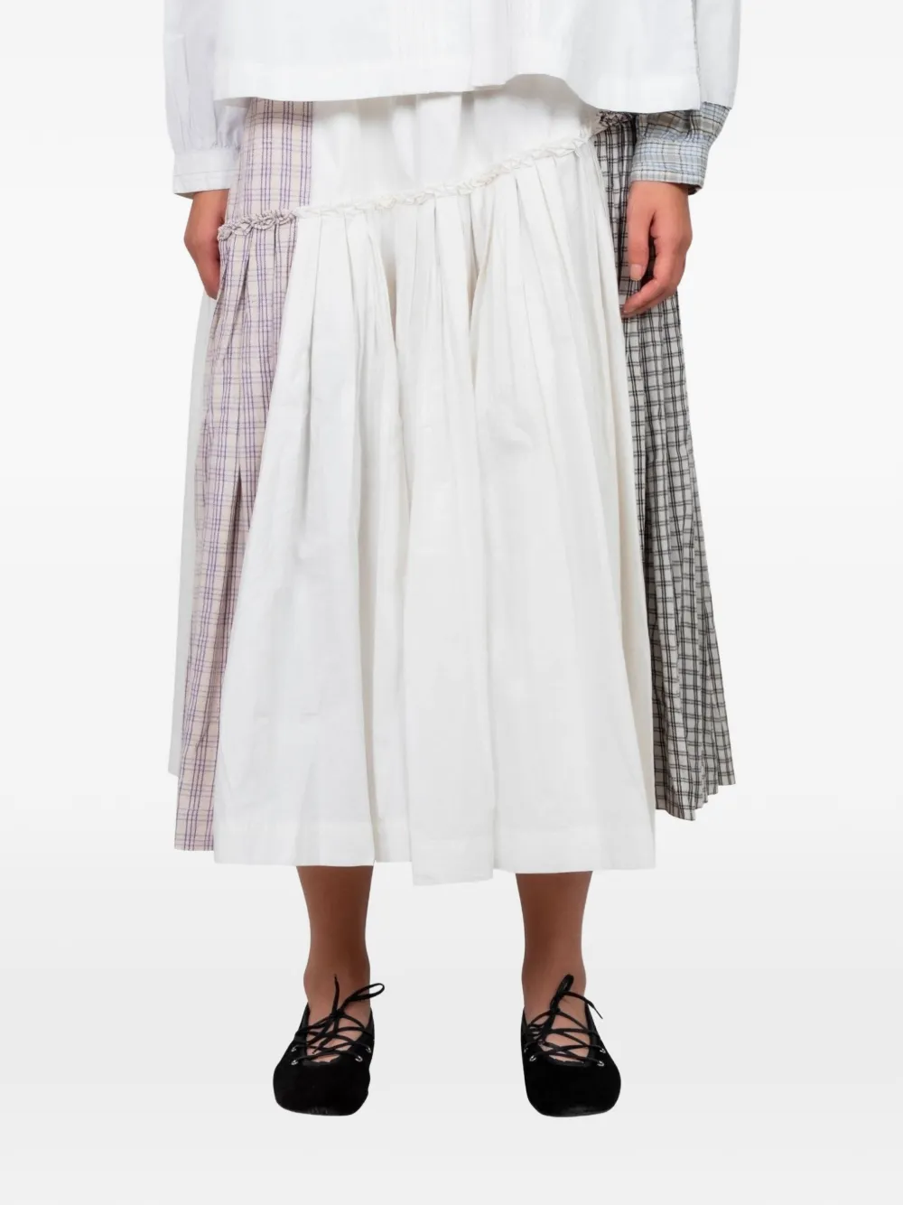 STORY mfg. Pine midi skirt - Bianco