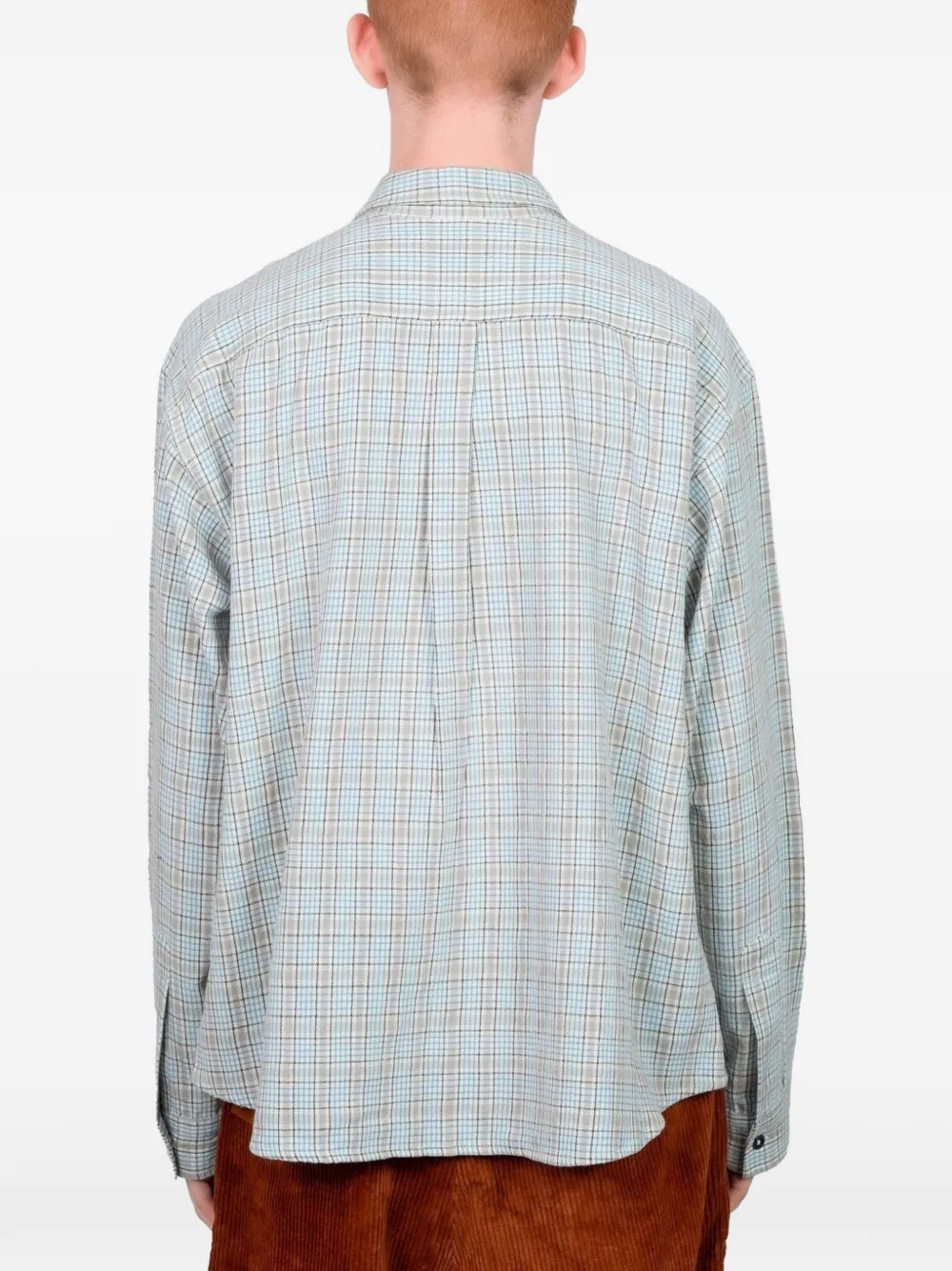  Story Mfg. Patchwork Plaid Shirt - Blue 