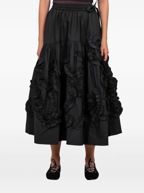 STORY mfg. Orbit ruffled midi skirt