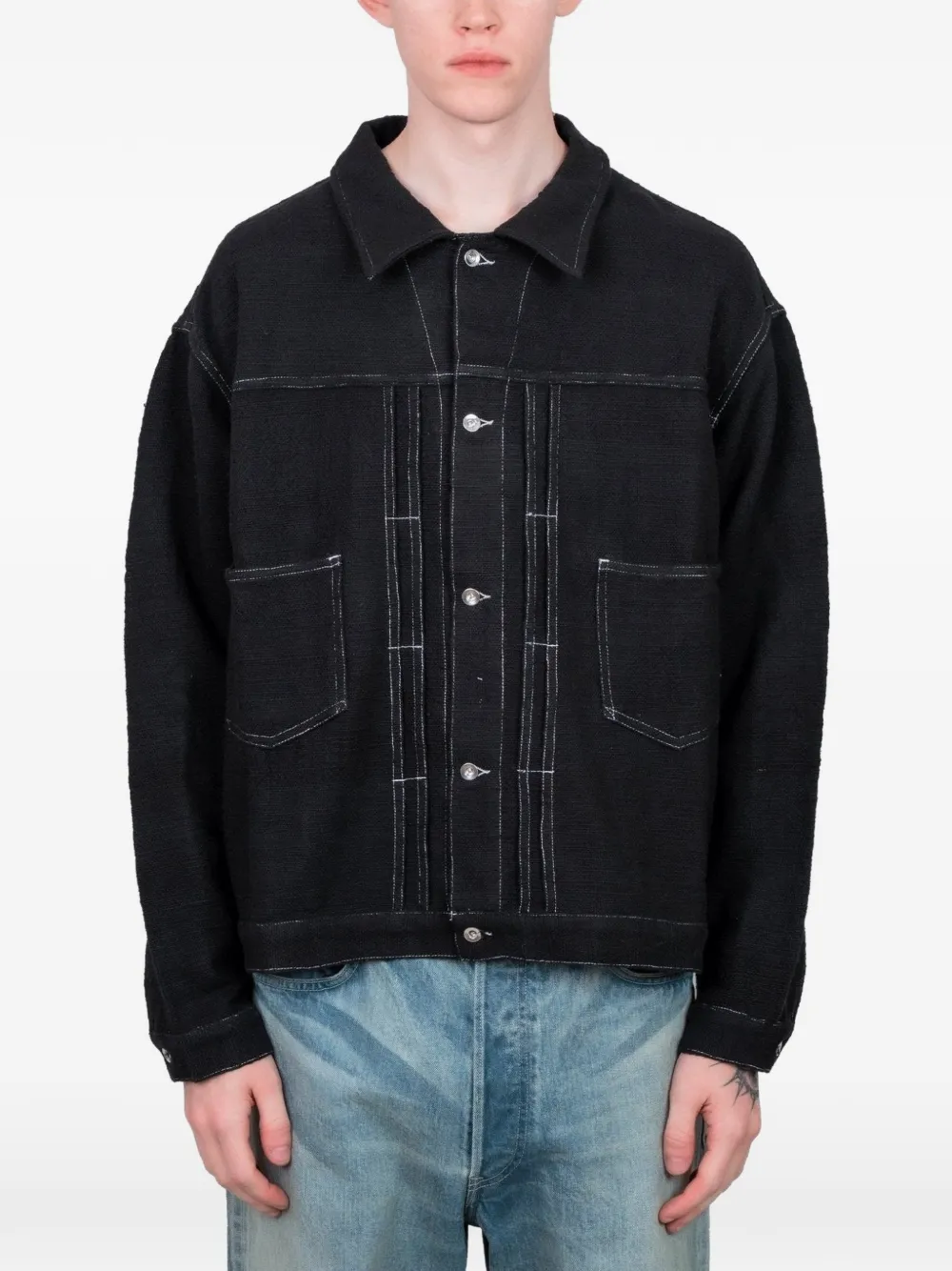 STORY mfg. Sundae contrast-stitching jacket | negro | Image 1