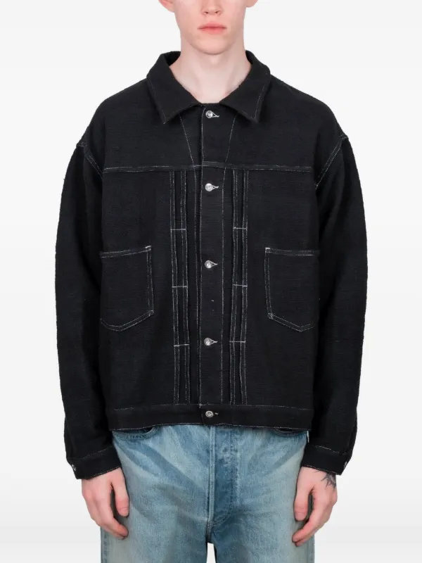 STORY mfg. Sundae contrast-stitching Jacket | Black | FARFETCH OM
