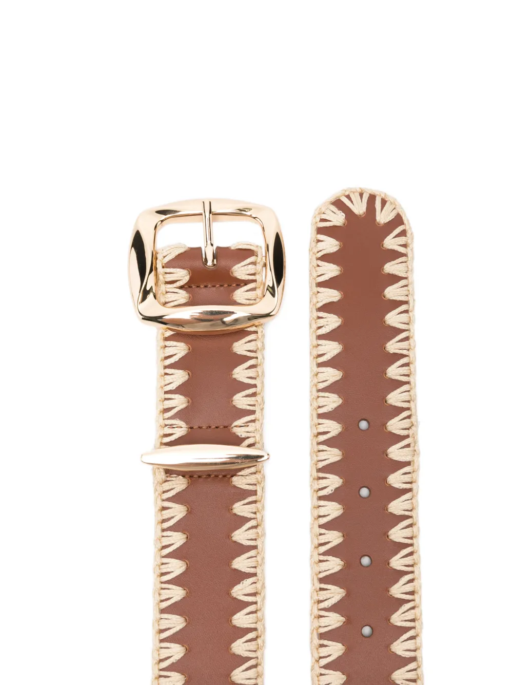 ZIMMERMANN Kaia woven-trim belt - Bruin