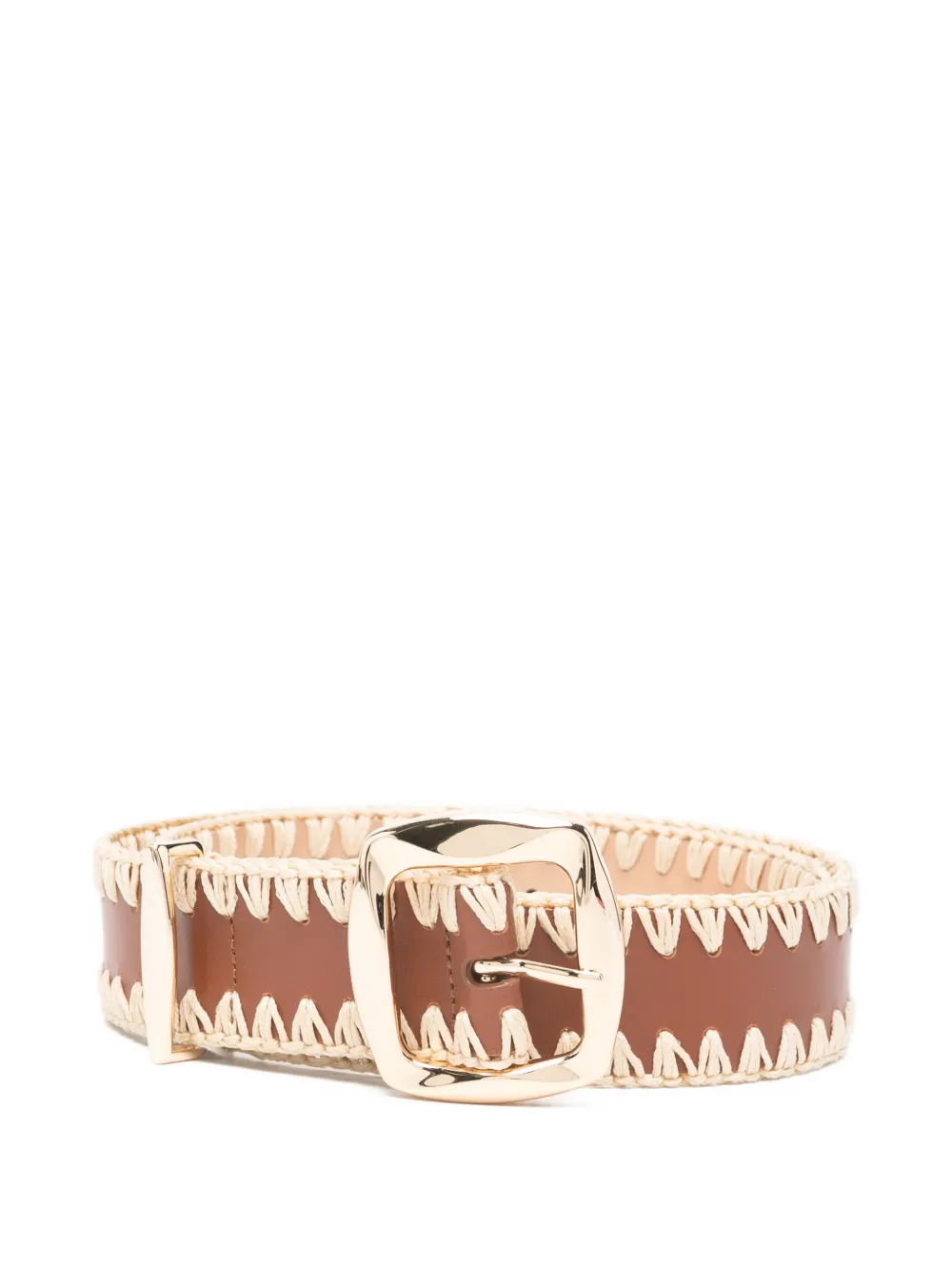 ZIMMERMANN Kaia woven-trim belt - Marrone