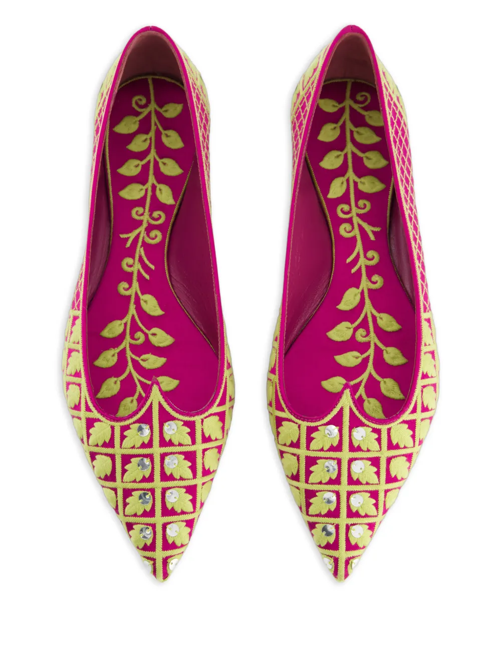 Giambattista Valli Ballerina's met borduurwerk Roze