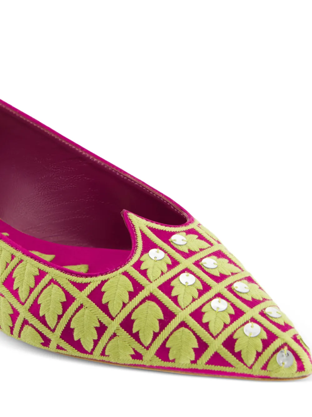 Giambattista Valli Ballerina's met borduurwerk Roze