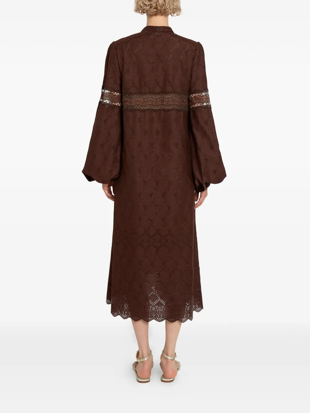 Tie-Neck Midi Dress