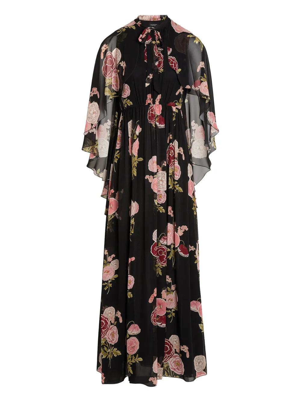 Giambattista Valli tie-neck floral maxi dress | Black | Image 1