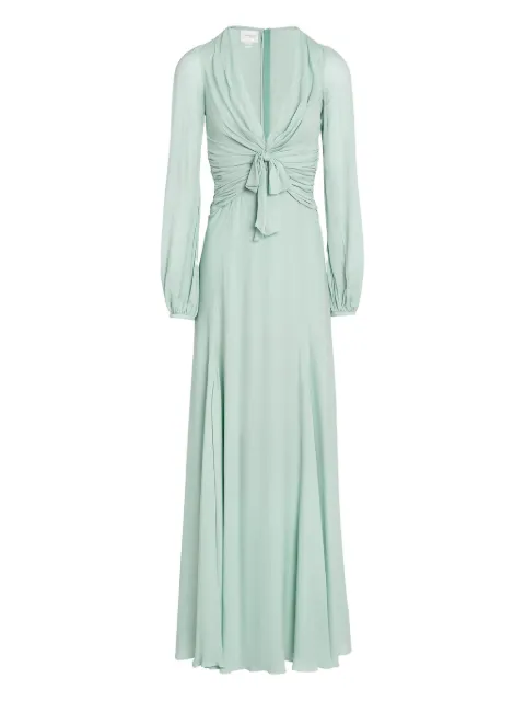 Giambattista Valli tie-detail long-sleeved maxi dress