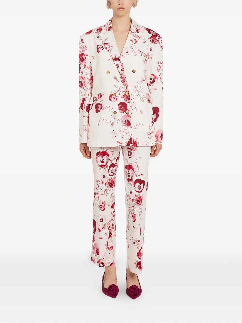 Giambattista Valli floral double-breasted jacket | Blazers | Image 2