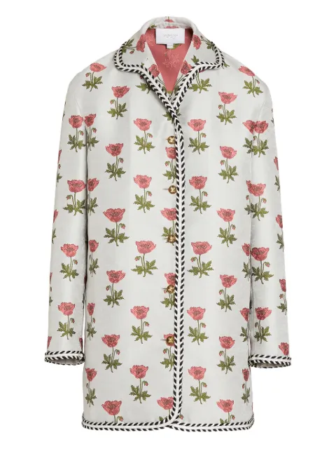 Giambattista Valli manteau boutonné à fleurs