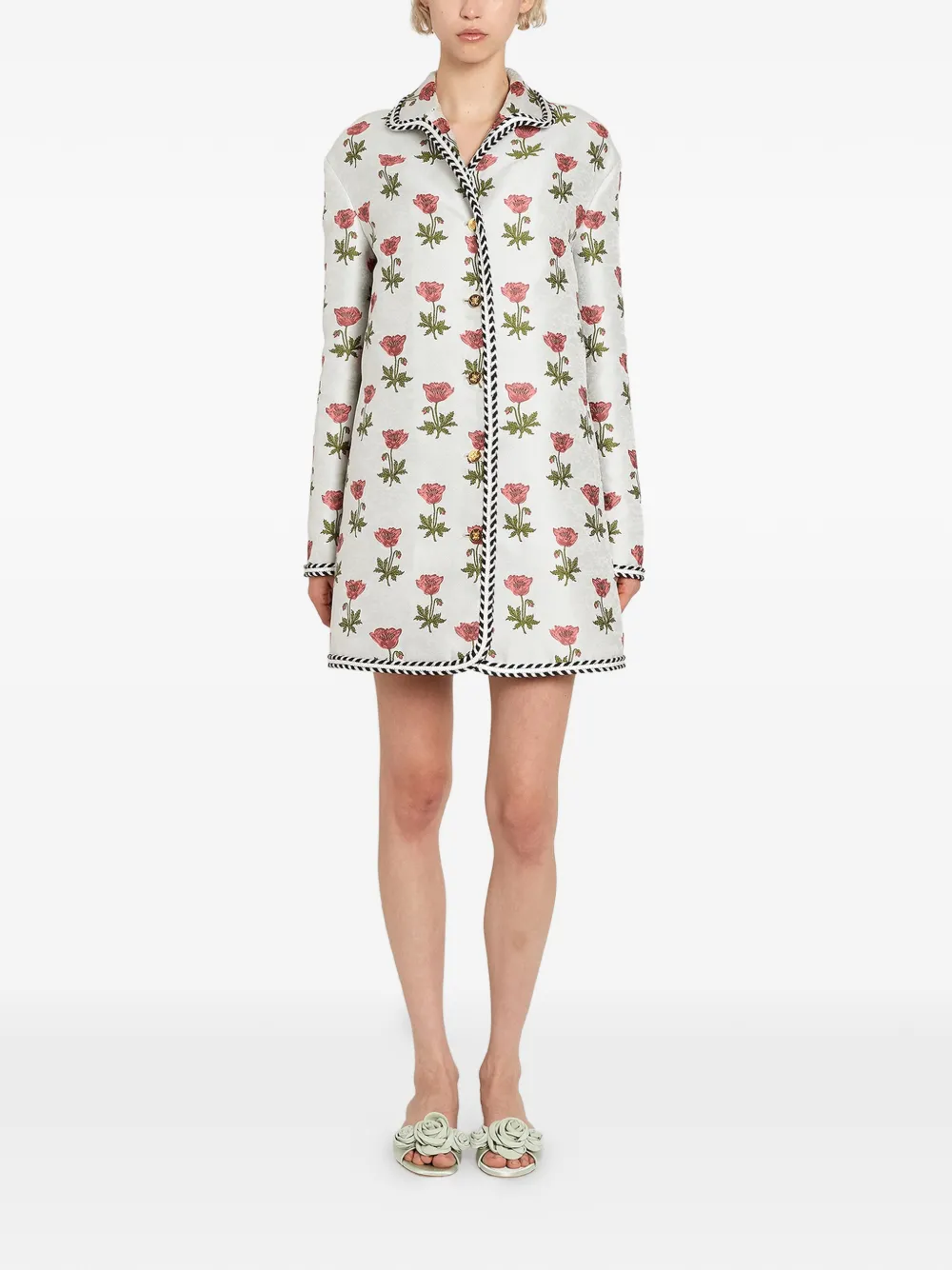 Giambattista Valli floral button coat | Single Breasted Coats | Image 2
