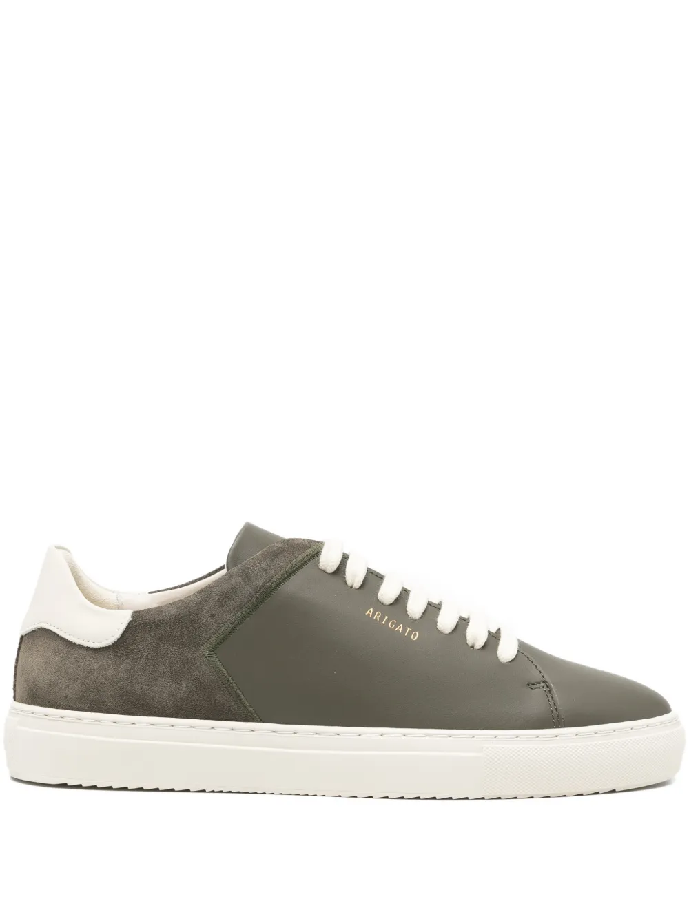 Axel Arigato Clean 90 Split suede-panel sneakers | Green | Image 1