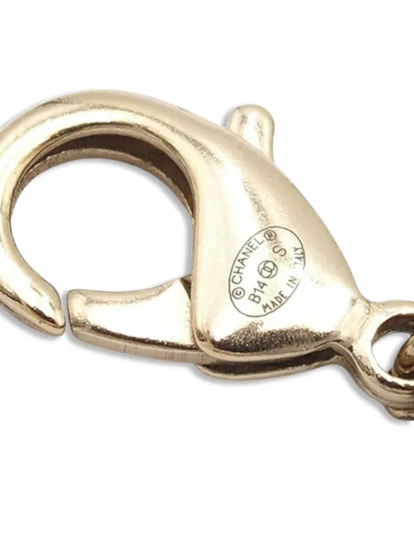 CHANEL Pre-Owned 2014 ゴールドプレーテッド フォーパールビーズ ココ