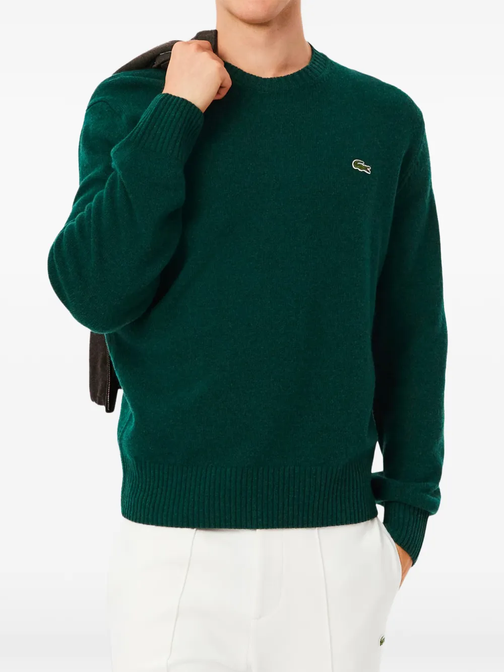 Lacoste Trui met ronde hals - Groen