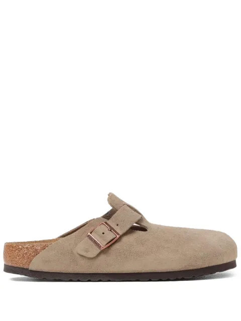Birkenstock Boston suede buckle mules
