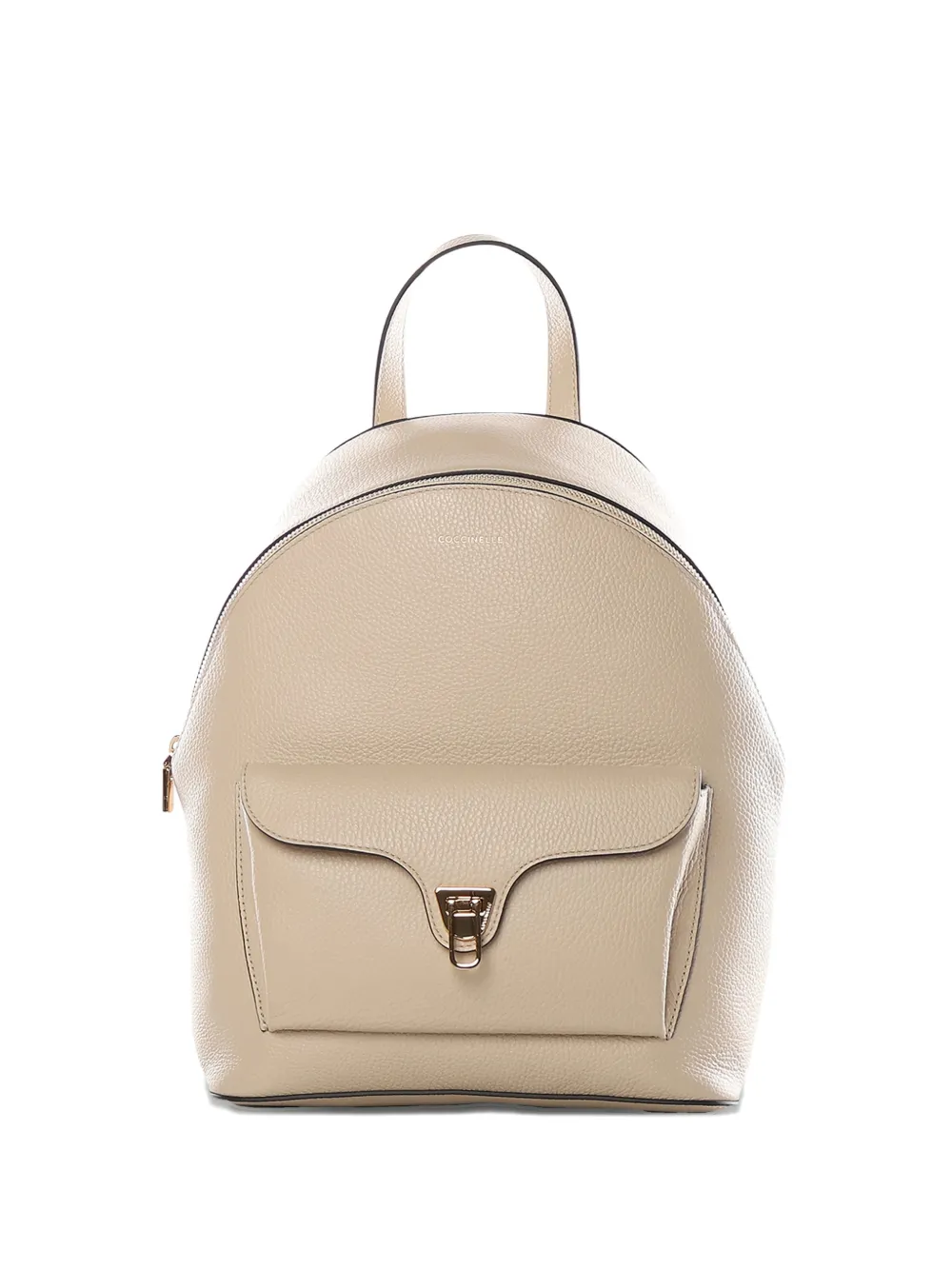 Coccinelle flap-pocket leather backpack - Toni neutri