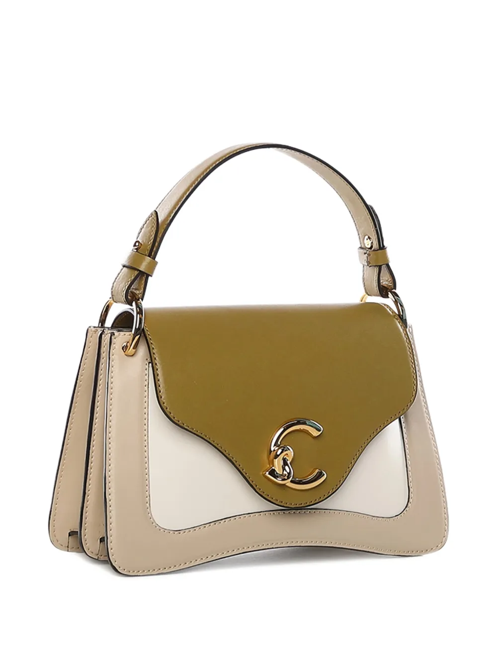 Coccinelle Tweekleurige crossbodytas Beige