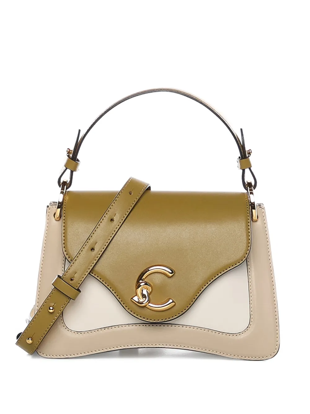 Coccinelle two-tone cross body bag - Toni neutri