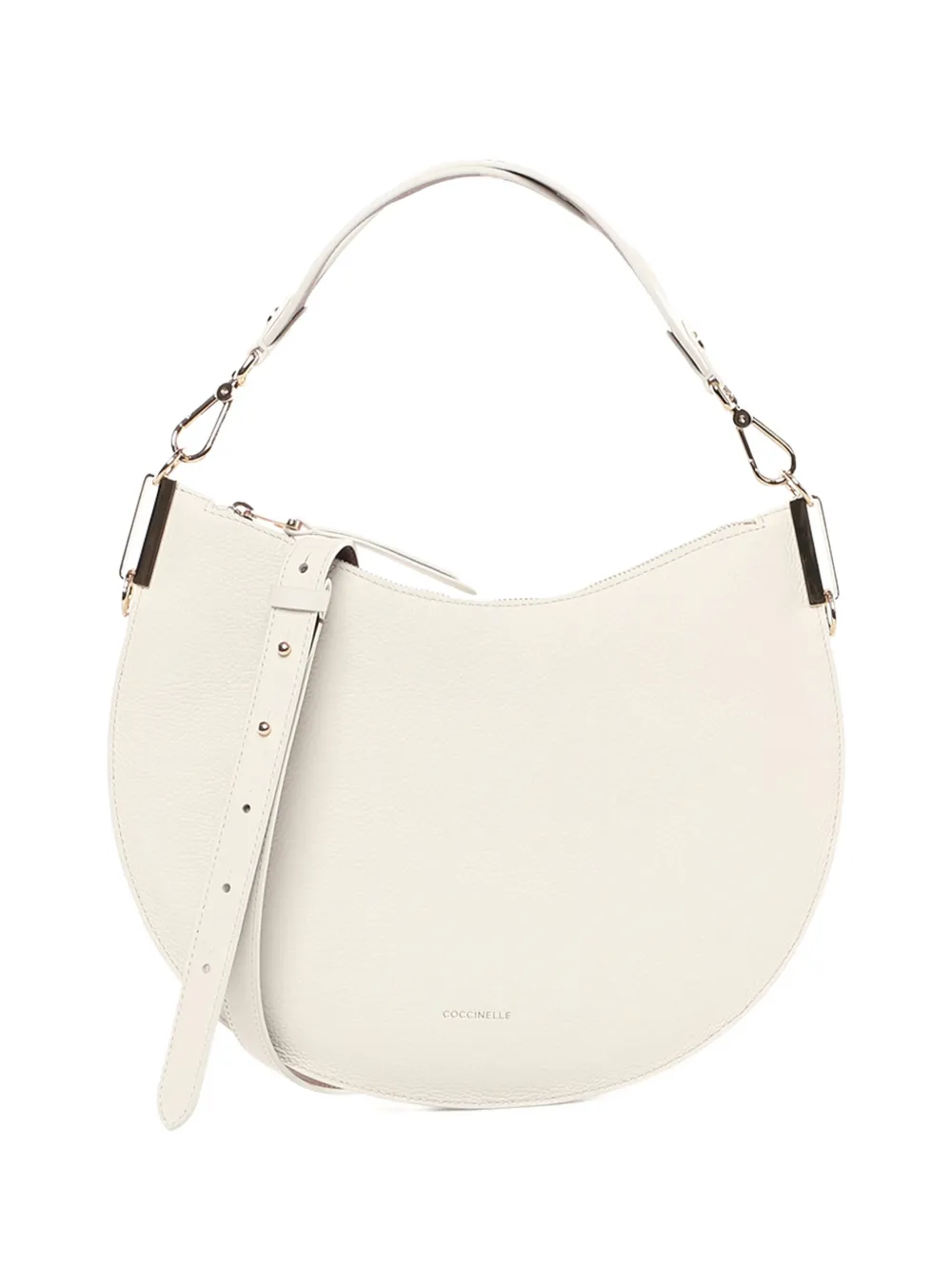 Coccinelle medium Sunup zip leather shoulder bag - Toni neutri