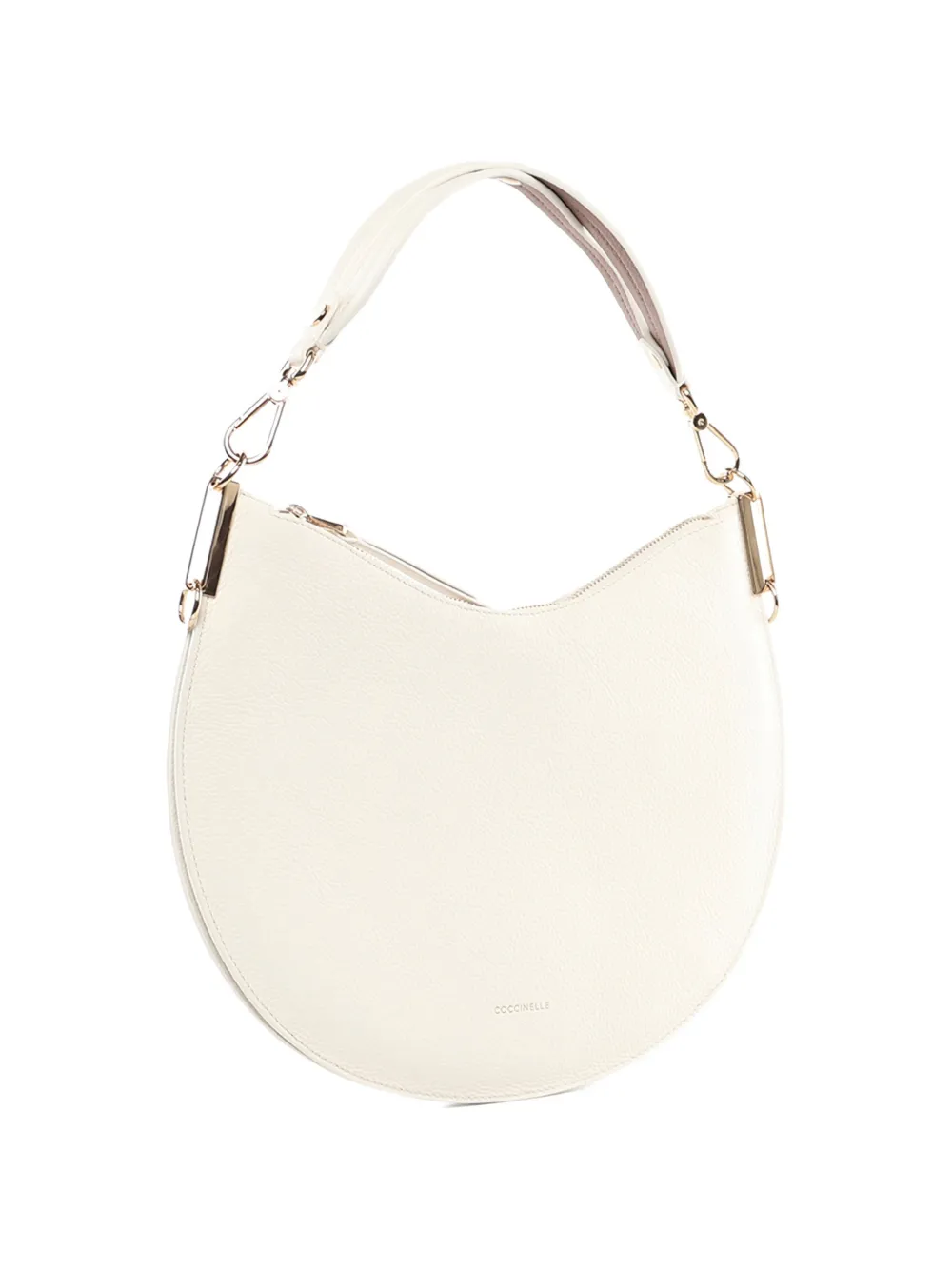 Coccinelle medium Sunup zip leather shoulder bag - Beige