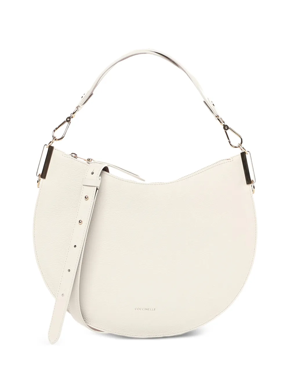 Coccinelle medium Sunup zip leather shoulder bag - Toni neutri