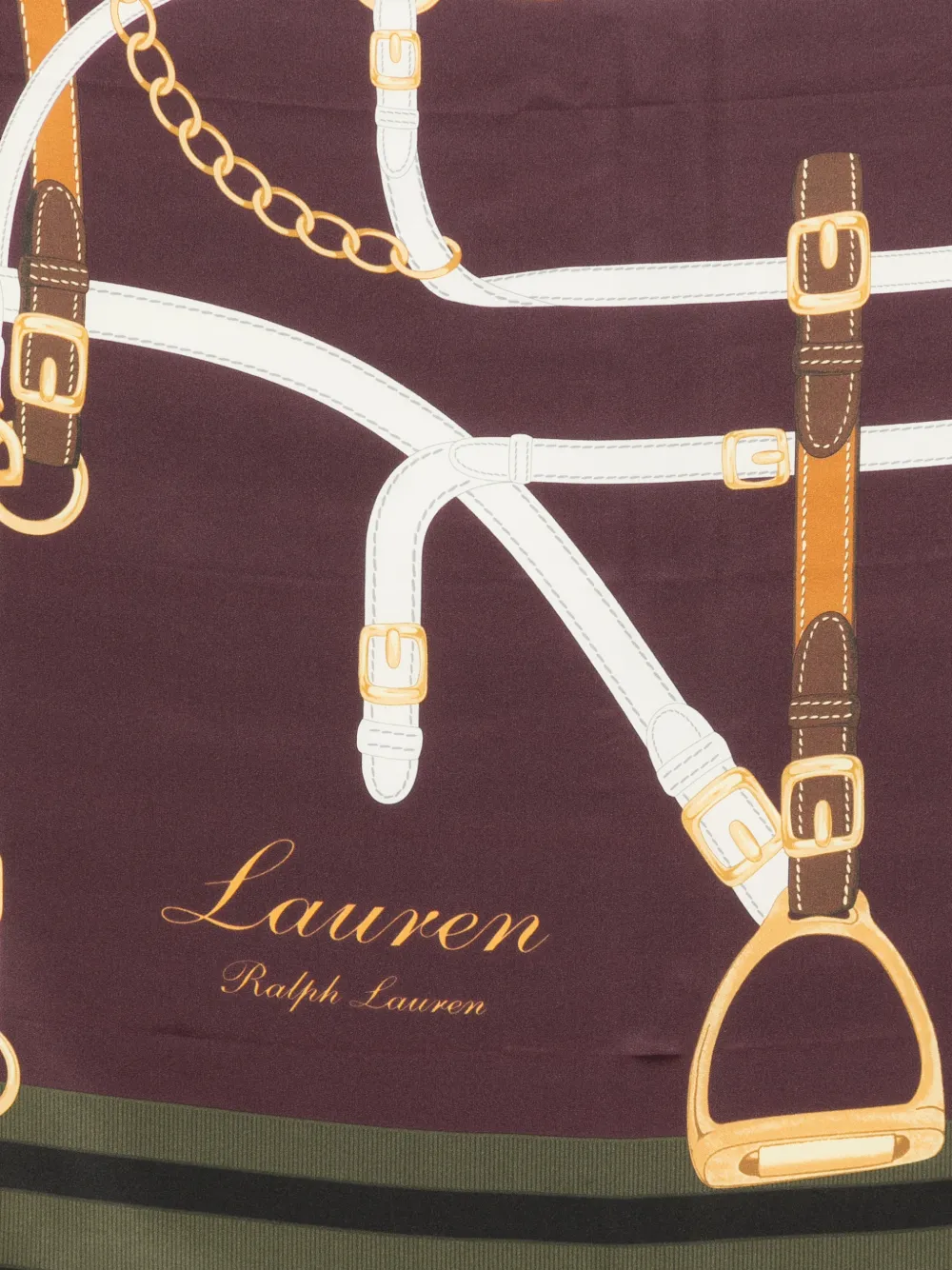 Lauren Ralph Lauren Sjaal met kettingprint - Bruin