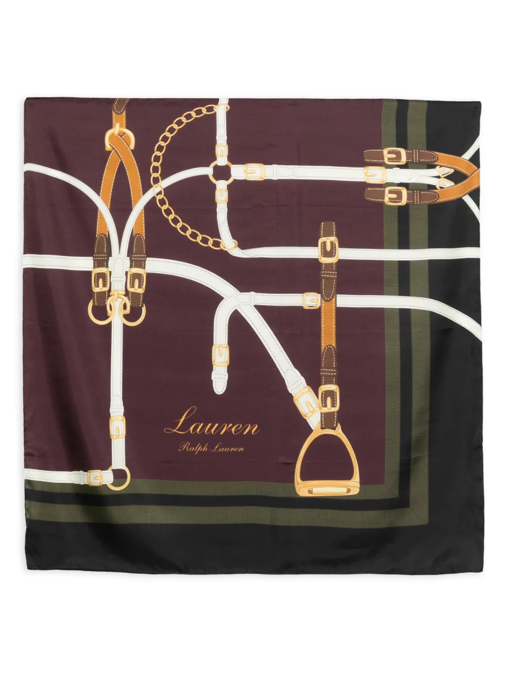 Lauren Ralph Lauren Foulard con stampa - Marrone
